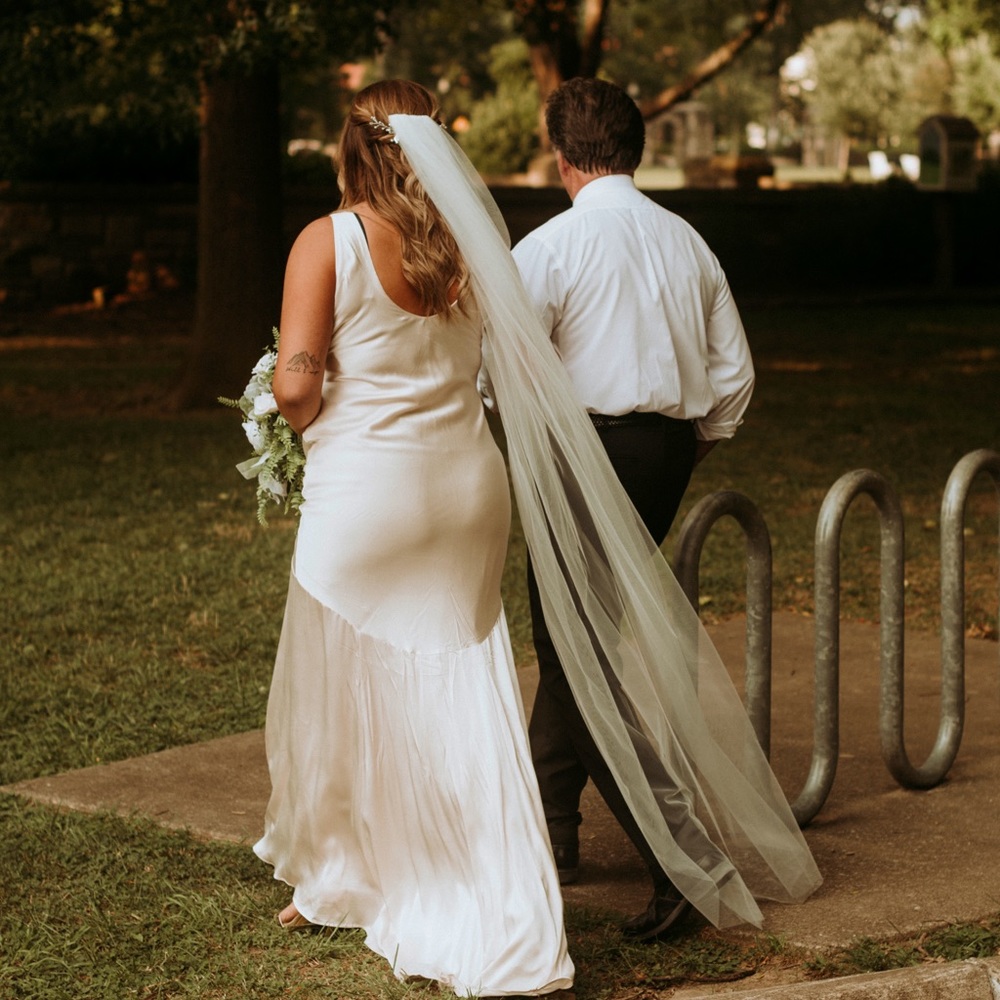 Silk ivory dress from lulus worn once for wedding